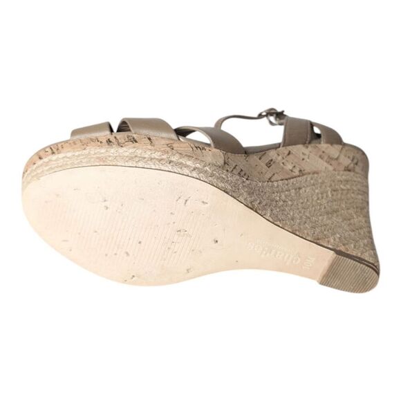 CHARLES BY CHARLES DAVID Little Leather Strappy Wedge Sandal Size 10M - Picture 7 of 9